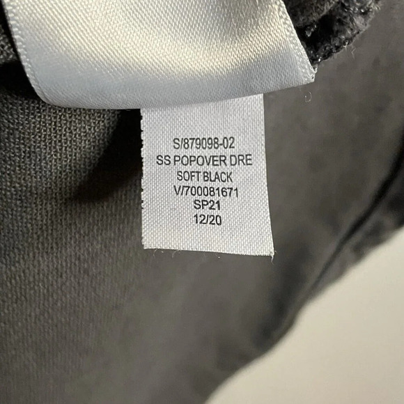 Gap Popover Short Sleeve Shirt Dress Womens Small Black Green Neutral - Picture 8 of 12